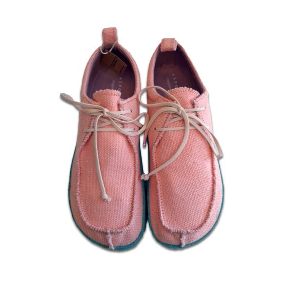 Scarpa in tela salmon e mint Asportuguesas