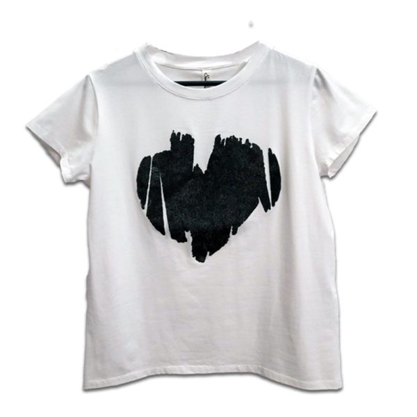 T-shirt Souvenir stampa cuore