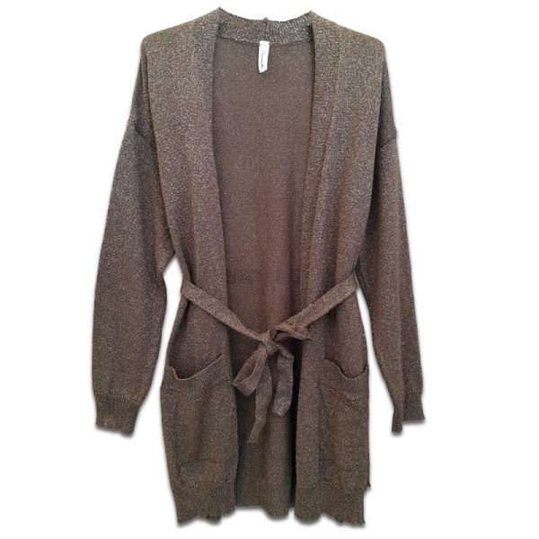 Cardigan Souvenir lurex bronzo