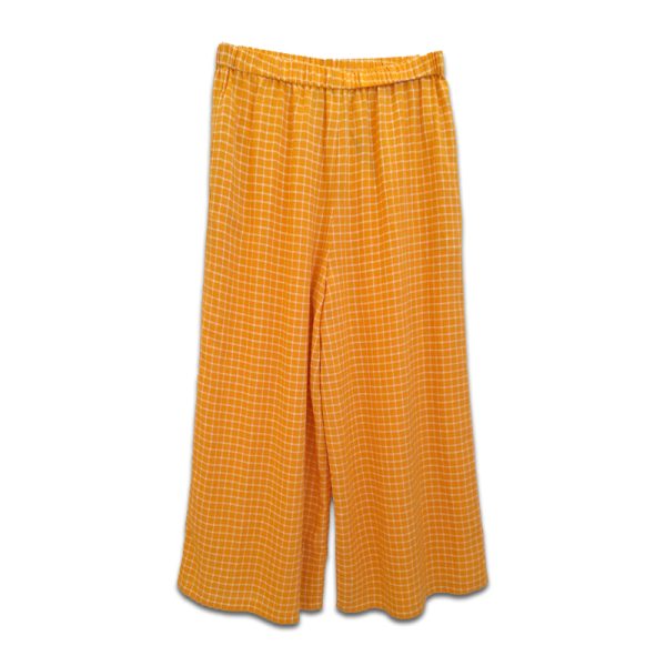 Pantalone Neiraimi quadretti Bianco e giallo